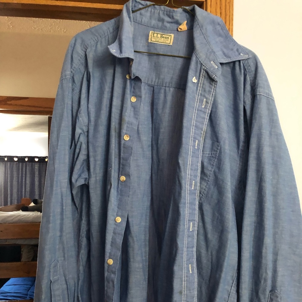LL Bean denim button down
